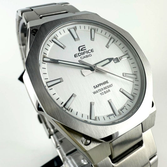 Casio Edifice EFR-S108 Series Model EFR-S108DJ-7AJF Silver Watch with Sapphire Glass and 100m Water Resistance — Japan Import