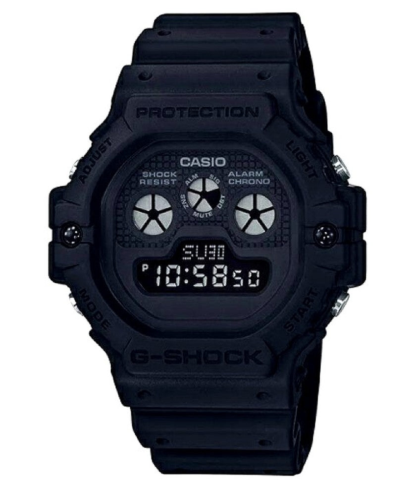Casio G-Shock DW-5900BB-1 black digital watch with shock resistance and 200m water resistance