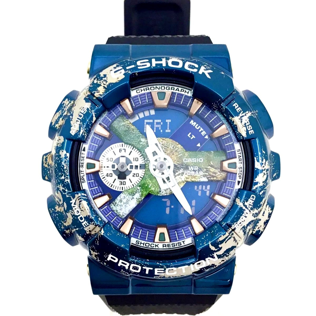 Casio G-Shock Earth Series GM-110EARTH-1AJR analog digital men's watch with black and green design, Japan import