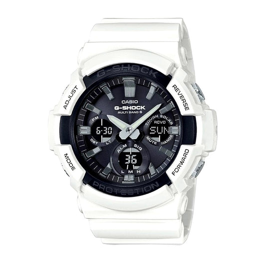 Casio G-Shock Radio Solar Watch Model GAW-100B-7AJF with Black and White Color — Japan Import