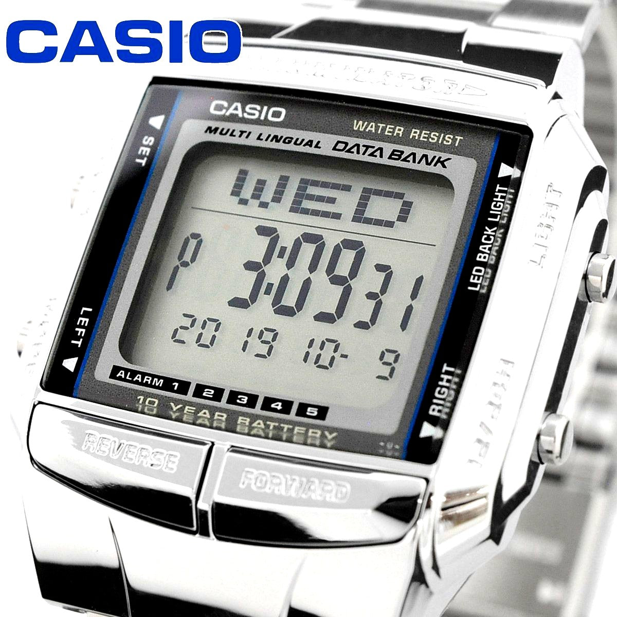 Casio Data Bank Watch Model DB-360-1A showing digital display and function buttons