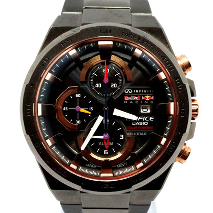 Casio Edifice Red Bull Racing 2015 Limited Edition wristwatch with stainless steel band and black dial