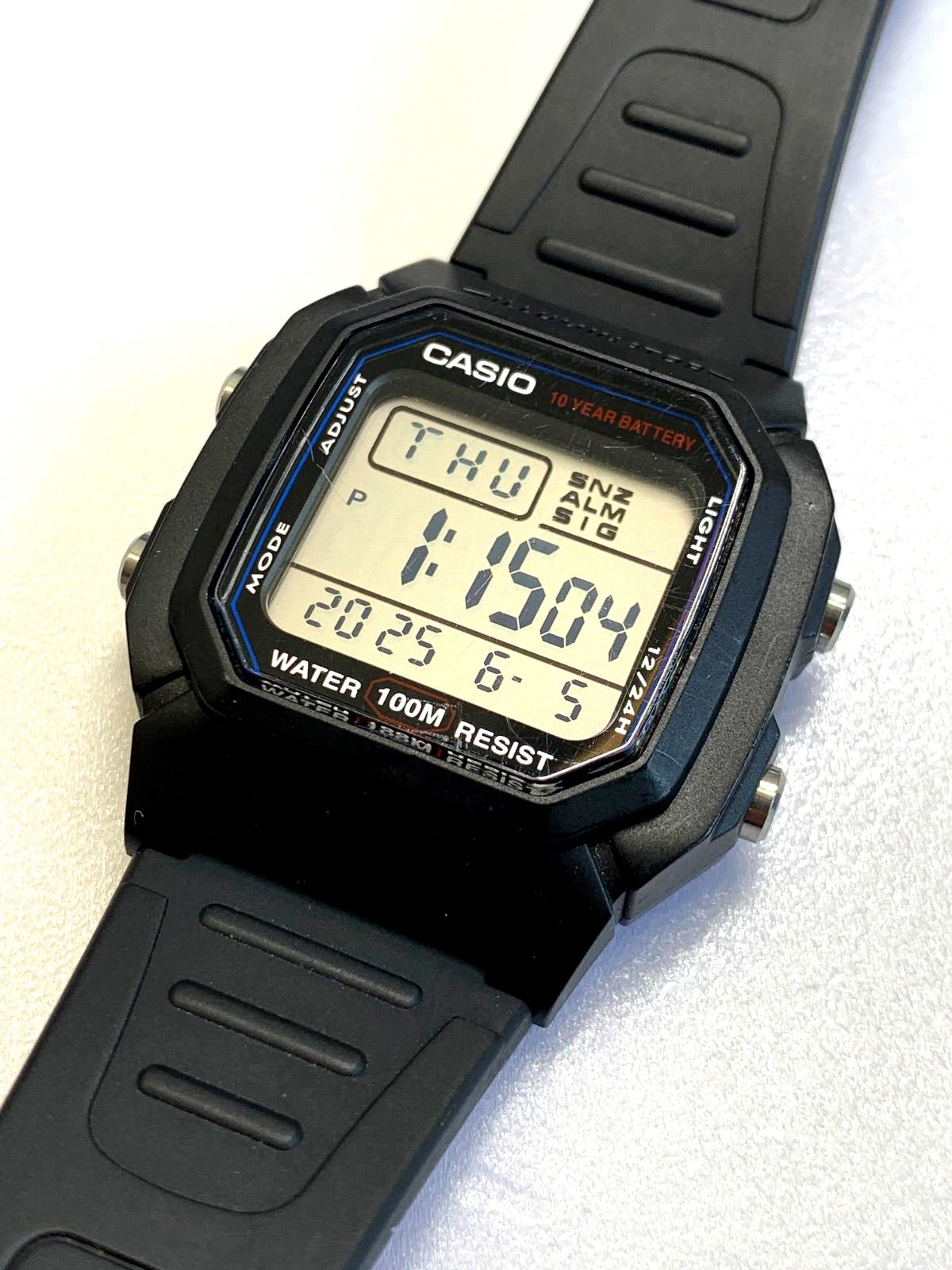 Casio W-800H Series Digital Watch Model A5104 Japan Import, used tested working body only