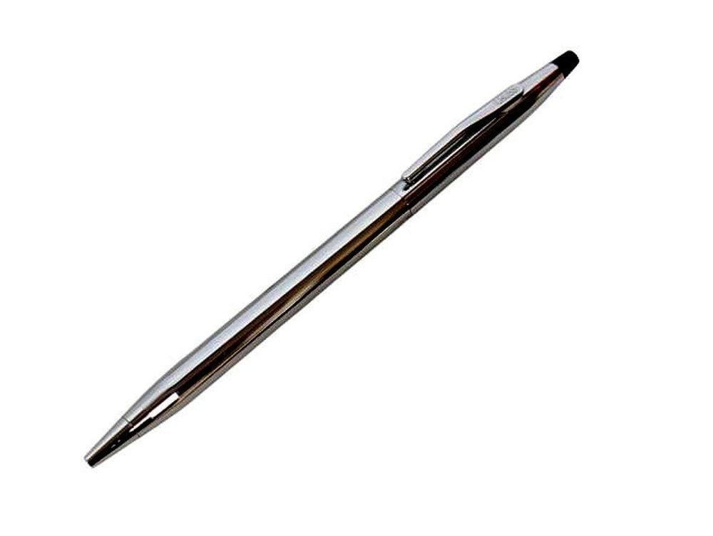 Cross Classic Century silver ballpoint pen with black ink, metal body, 5.2 inches long