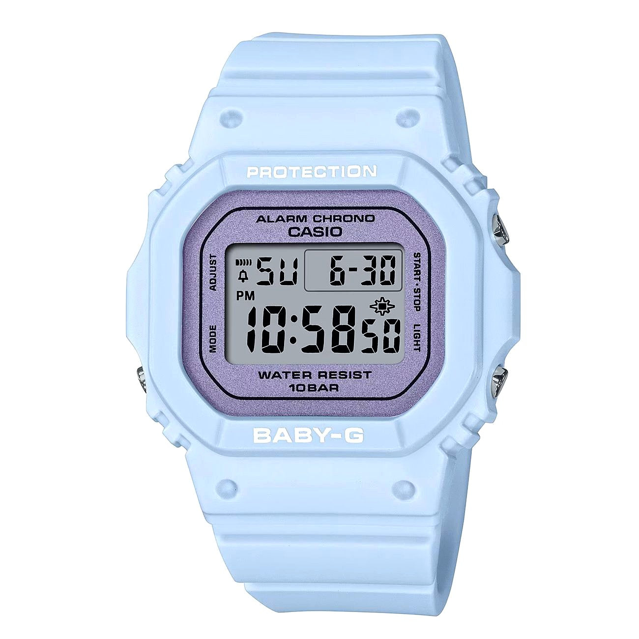 Casio Baby-G BGD-565SC-2JF blue women’s wristwatch with resin band and shock resistant design