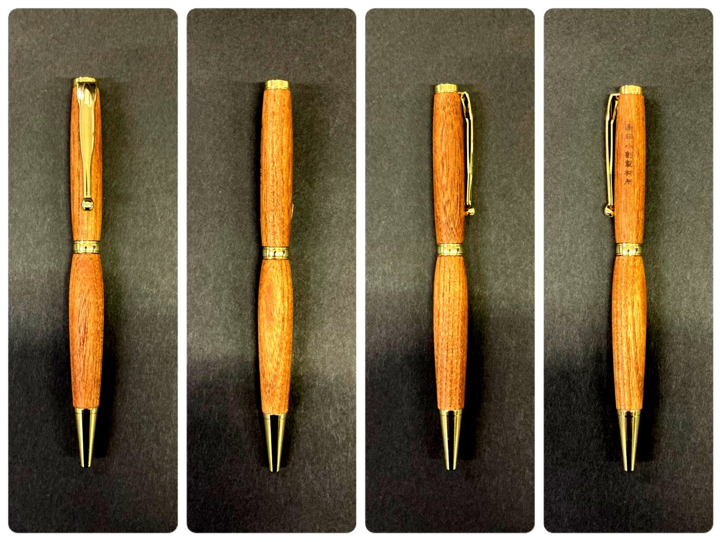 Shimada Kowari Enju Wooden Ballpoint Pen with Refill — Japan Import