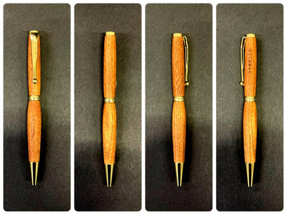 Shimada Kowari Enju Wooden Ballpoint Pen with Refill — Japan Import