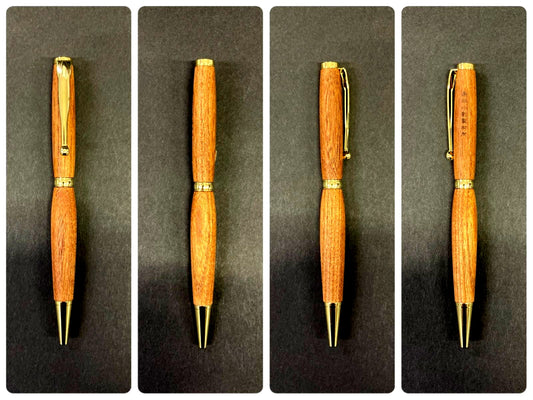 Shimada Kowari Enju Wooden Ballpoint Pen with Refill — Japan Import