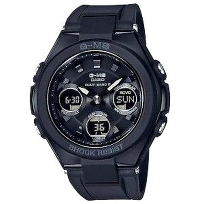 Casio Baby-G G-MS MSG-W100G-1AJF solar radio-controlled watch with black dial and stainless steel case