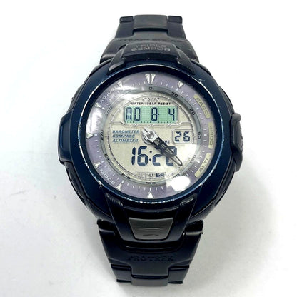 Casio Pro Trek Solar Watch Black — Japan Import