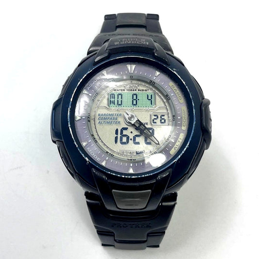 Casio Pro Trek Solar Watch Black — Japan Import