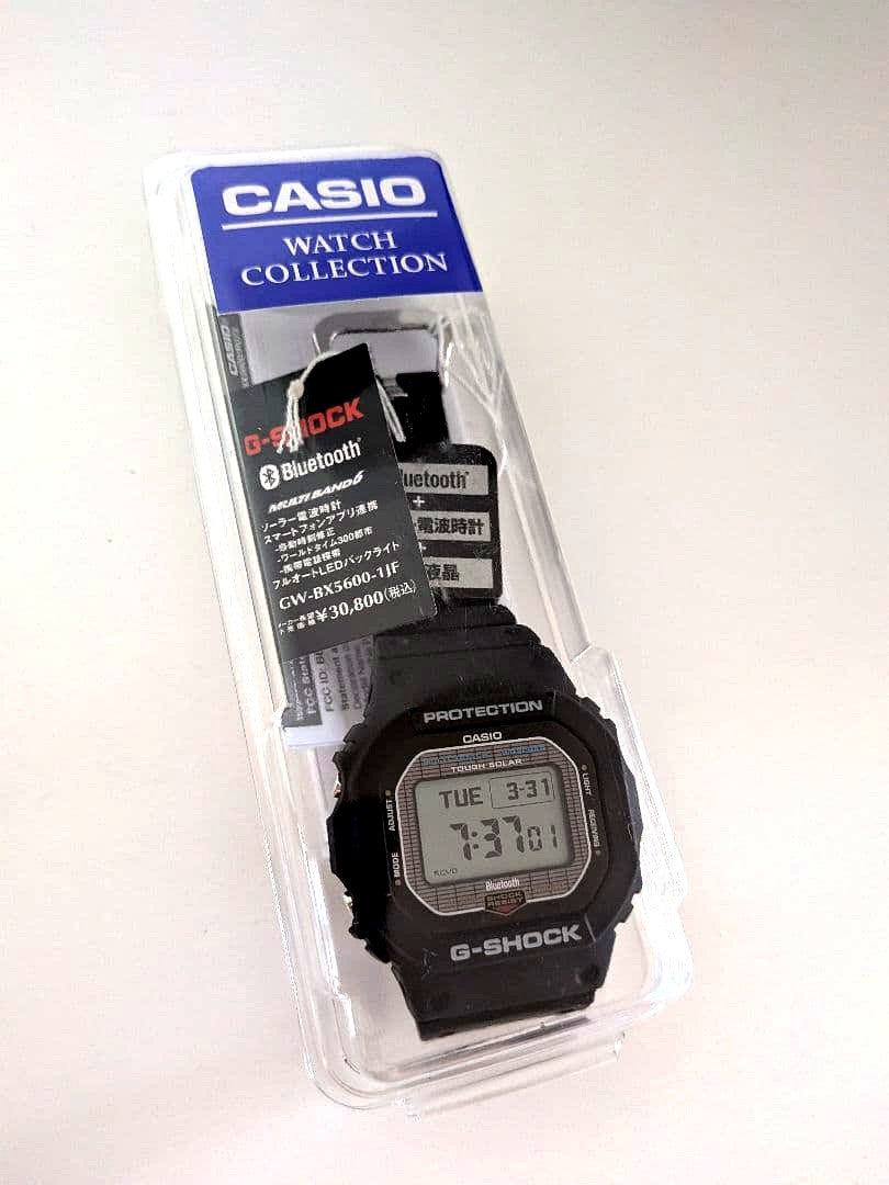 Casio Bluetooth MIP LCD Radio Wave Solar Watch model 5600-1JF in original blister pack with tags and manual
