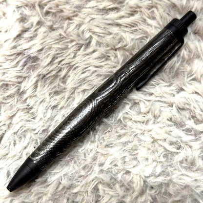 Metarized Wood Keyaki Pen with colored lacquer finish and contrasting metal parts, Japan import