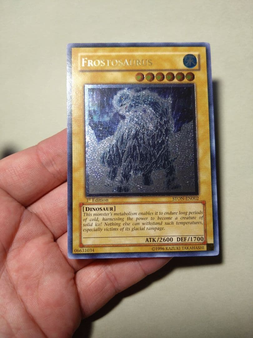 Yu-Gi-Oh Frost Zaurus Ultimate Rare card from First Frost Zaurus set English edition Japan import
