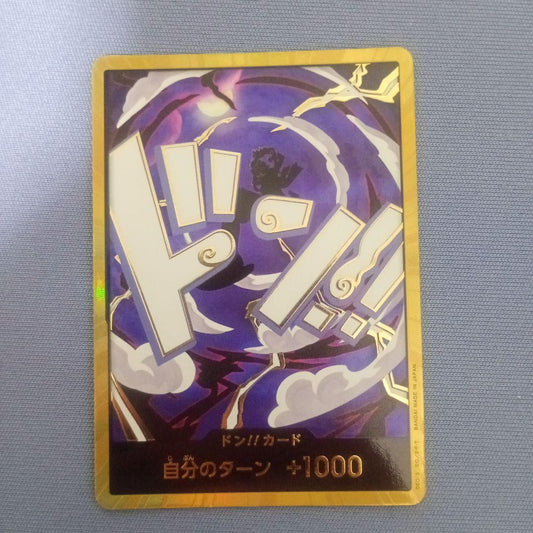 One Piece Gear 5 Luffy Nika Gold Don Super Parallel trading card with gold frame Japanese edition