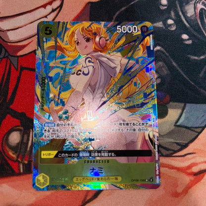 One Piece Egg Head Nami OP08-106 Japanese playing card from series One Piece