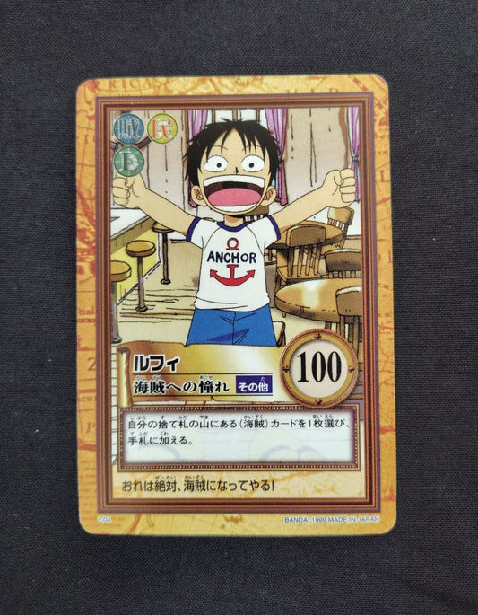 One Piece Carddass Hyper Battle Luffy Pirate Aspiration C04 trading card from Japan import