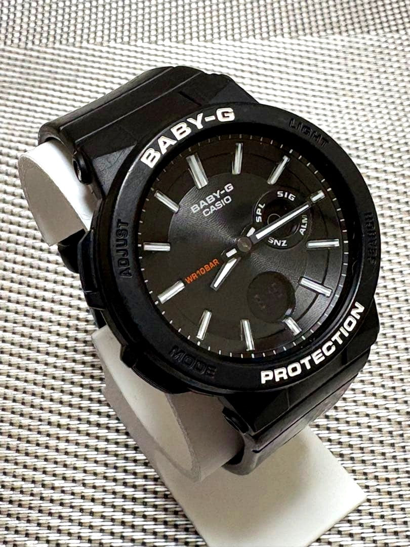 Casio Baby-G BGA-255 black analog-digital watch with sporty design and new battery replaced in June 2026