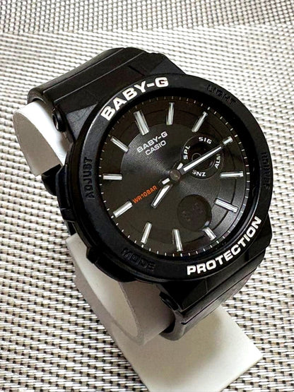 Casio Baby-G BGA-255 black analog-digital watch with sporty design and new battery replaced in June 2026