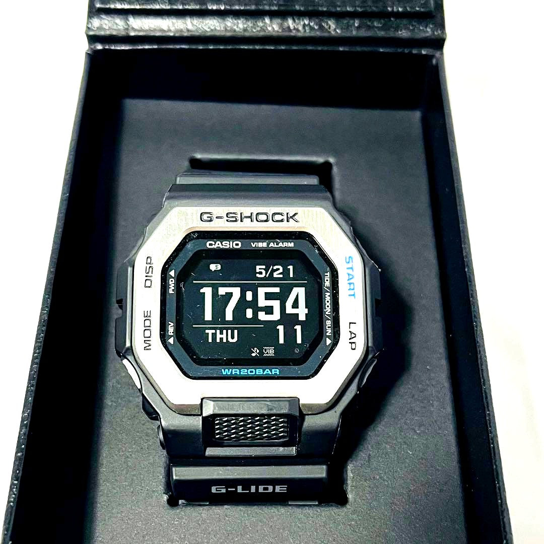 Casio G-Shock GBX-100-1JF G-Lide digital Bluetooth tide graph sport watch black color