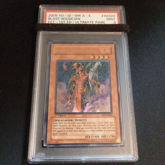 Yugioh 2004 Asia Blood Magician Lair of Purgatory Sorcerer relic ultimate rare PSA9 card