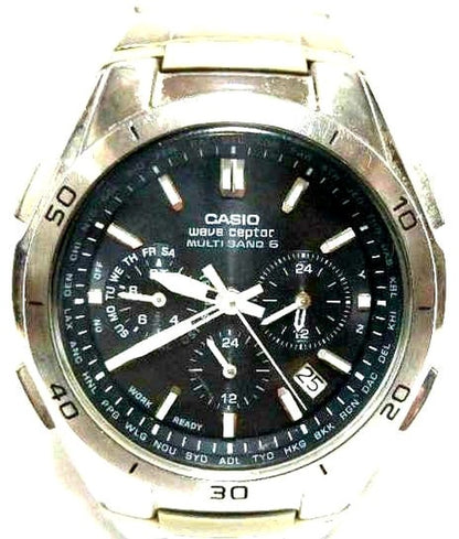 Casio Wave Ceptor WVQ-M410 Multi Band 5 radio-controlled wristwatch with black band and analog display