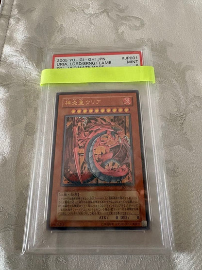 Yugioh Uria The Sacred Flame Ultimate Rare card PSA 9 Japan import from the Sacred Flame series