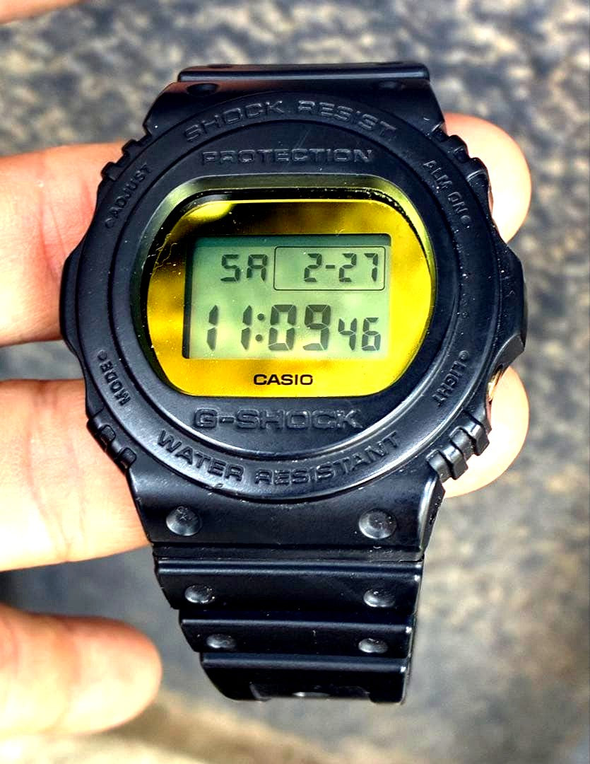 Casio G-Shock DW-5700BBMB black digital watch with durable resin band, Japan import