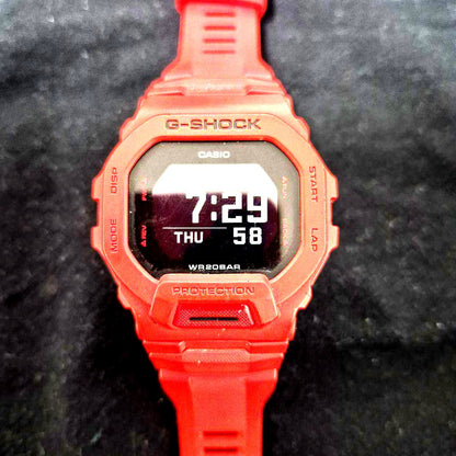 Casio G-Shock G-Squad Bluetooth GBD-200 black digital sports watch with red accents