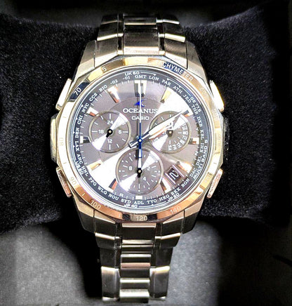 Casio Oceanus OCW-S1000 men's titanium solar watch with sapphire crystal and multi-band radio control