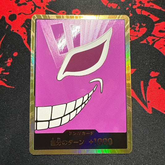 One Piece Trading Card Game Support Card Gol D. Fuframingo Gold Don Gold Japan Import in protective sleeve