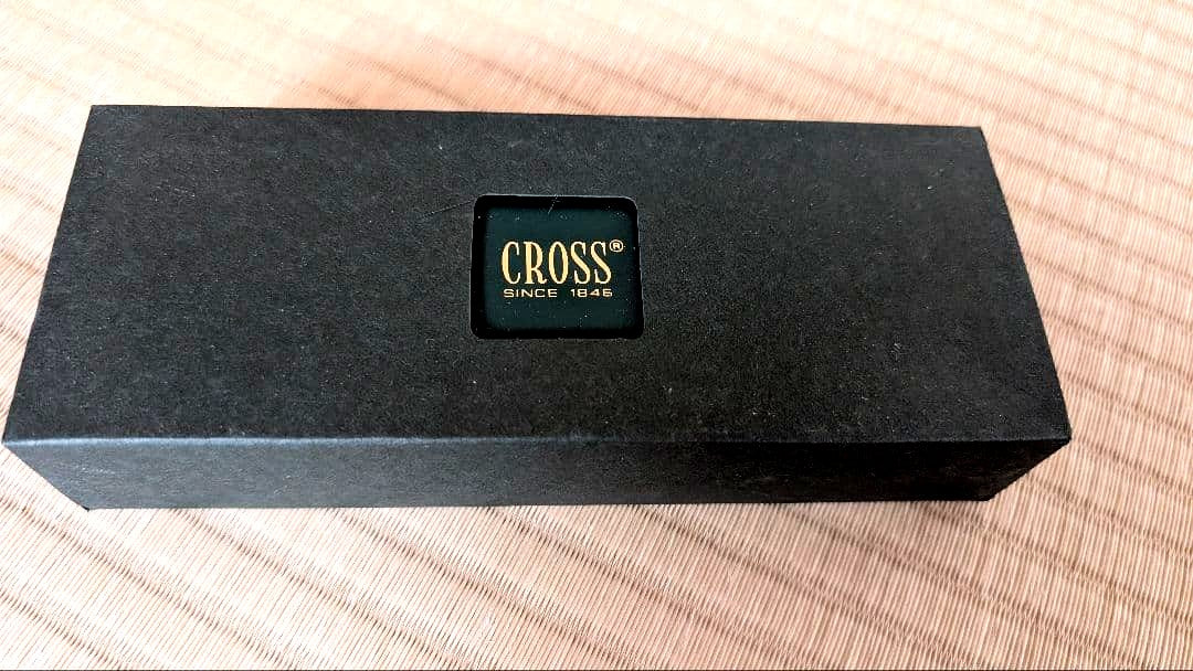 Cross metallic finish ballpoint pen body with dedicated storage case