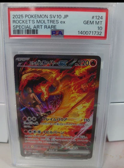 PSA 10 graded Fireyex Pokémon card with SAR special art rarity, Japanese language