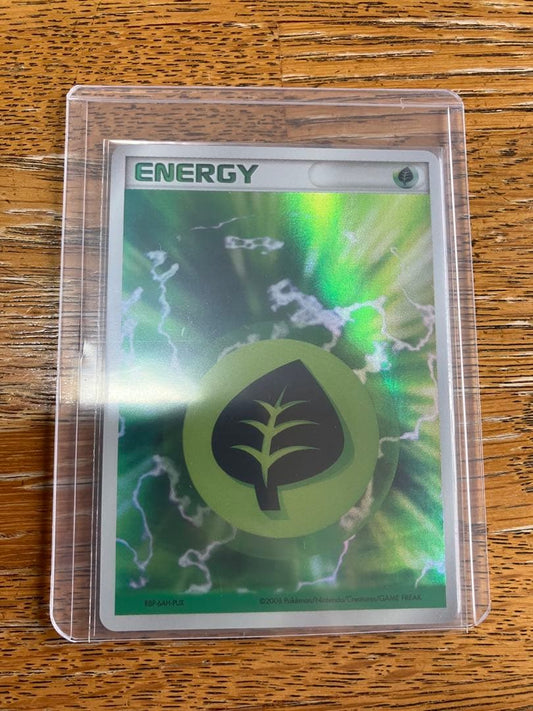 Kanoji Basic Grass Energy 2006 Edition Holo Pokemon Card model R8P-6AH-PUX in hard plastic case Japan import