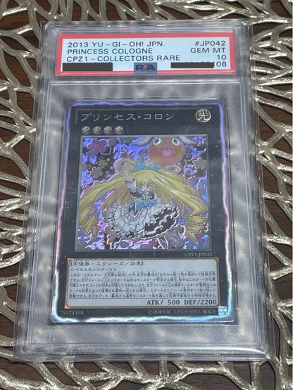 Close-up of Nintendo Princess CoLan collector's card graded PSA 10 from Japanese import