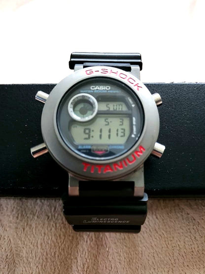 Casio G-Shock Frogman watch body only, no strap included, side view with visible backlight feature