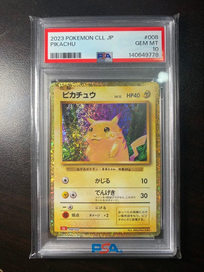 2023 Pokemon PSA10 Pikachu Hologram Card with 40 HP graded GEM MT 10