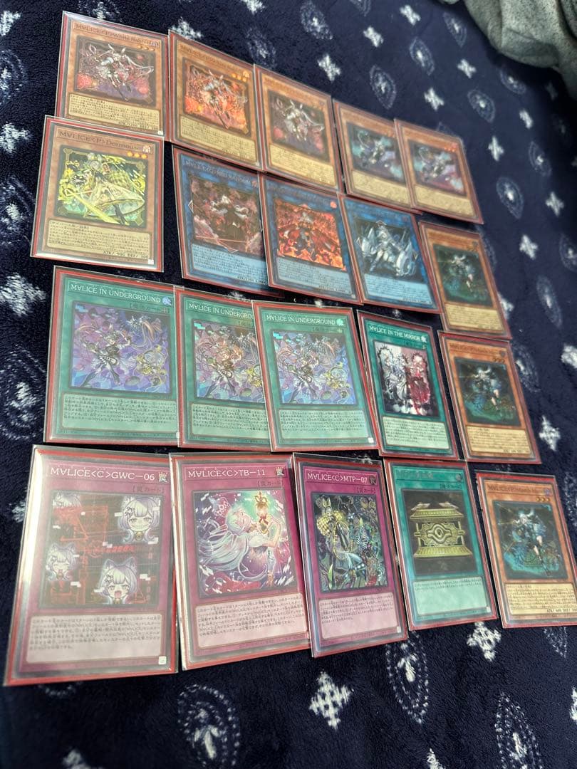 Yugioh M∀LICE Maris Deck Parts including various cards and accessories from the Japan import set