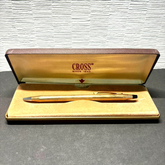 Cross Classic Century 10KT Gold ballpoint pen with box, vintage Japan import, gold color