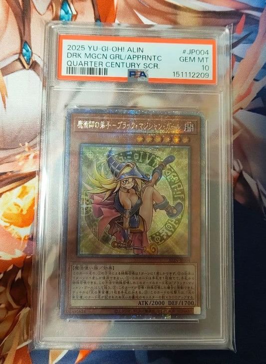 Yu-Gi-Oh Black Magician Girl 25th QCSE secret rare trading card graded PSA 10 Japan import