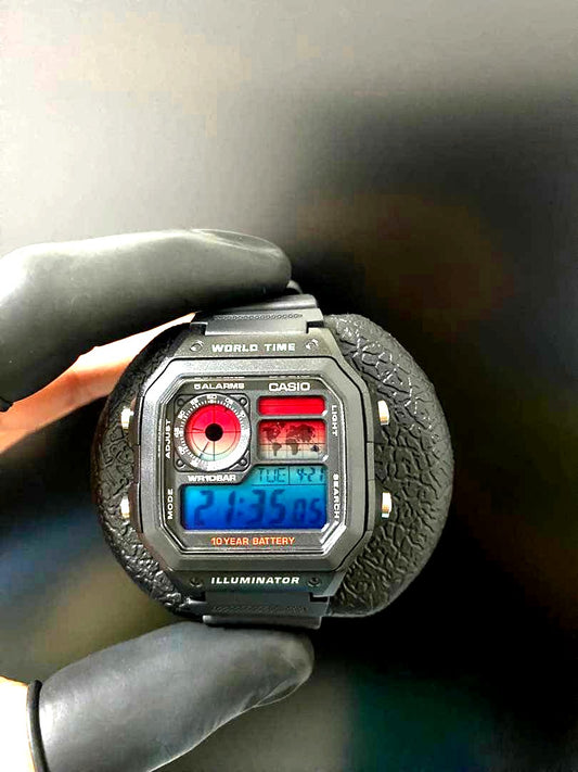 Casio AE1200 series digital watch main body only showing display and buttons