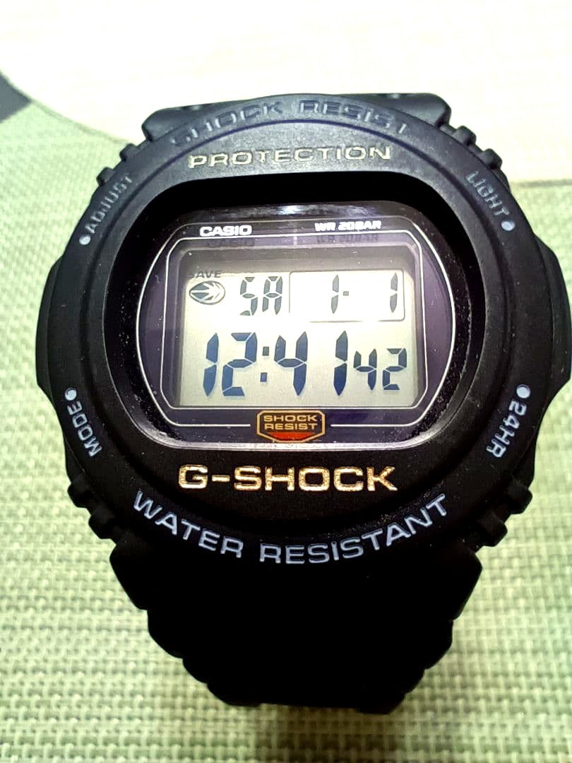 Casio G-Shock G-5700 Sting Model solar digital watch with black resin band and digital display