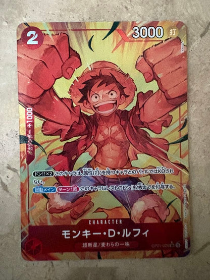 One Piece Monkey D Luffy PRB-01 SR card game set 024 featuring character with 3000 power and cost 2
