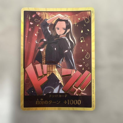 One Piece Card Game Don!! Card featuring Nico Robin in gold color from Japan import