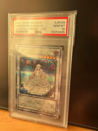 PSA 10 graded Garden Rose Maiden 25th edition Japanese trading card with Japanese text