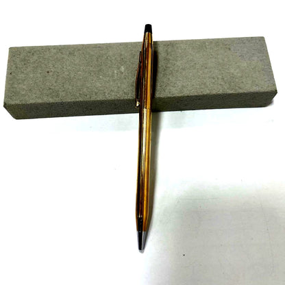 Cross Ballpoint Pen 10KT Gold Filled with Blue Ink and Silver Accents