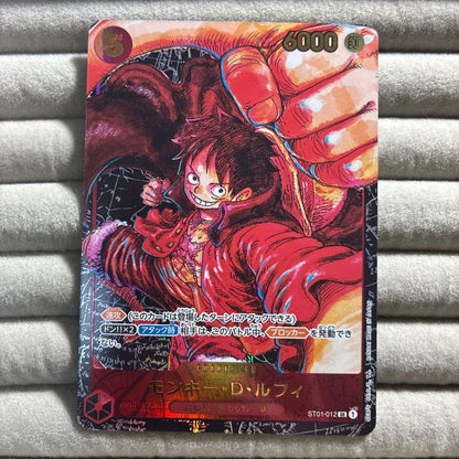 Bandai One Piece Card Game Luffy SR parallel card model ST01-012 with Japanese text and artwork