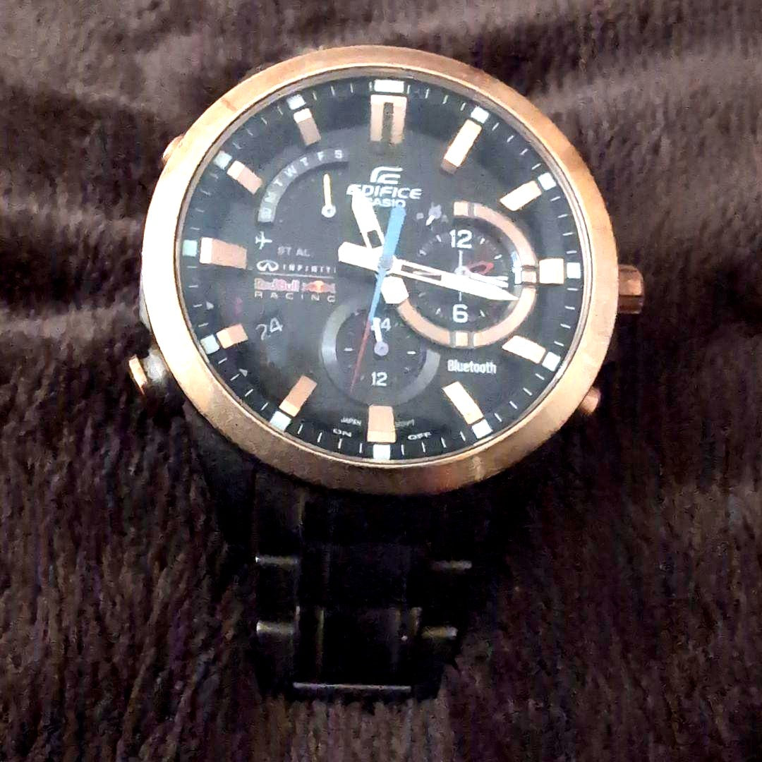 Casio Edifice Infinity Red Bull Racing Limited Edition Bluetooth quartz watch with black and red design
