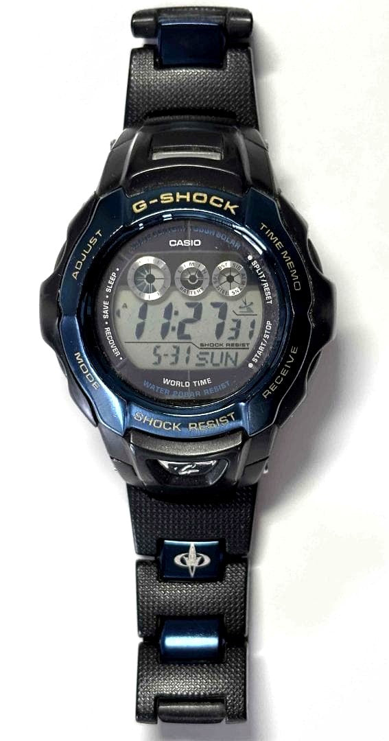 Casio G-Shock Triple Crown G-L700TCJ black and navy radio solar watch front view