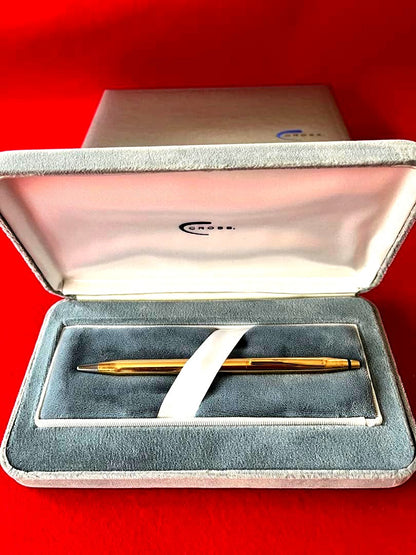 Cross Century 18K Gold Ballpoint Pen Made in USA Model No.8032 with Case — Japan Import